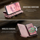 Samsung Galaxy S26 Crossbody Case with Strap, Card Slots & Zipper Pocket [Pink]