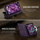 Samsung Galaxy S24 Crossbody Case with Strap, Card Slots & Zipper Pocket [Purple]