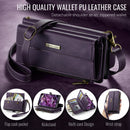 Samsung Galaxy S26 Crossbody Case with Strap, Card Slots & Zipper Pocket [Purple]
