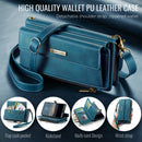 Samsung Galaxy S25 Edge Crossbody Case with Strap, Card Slots & Zipper Pocket [Teal]