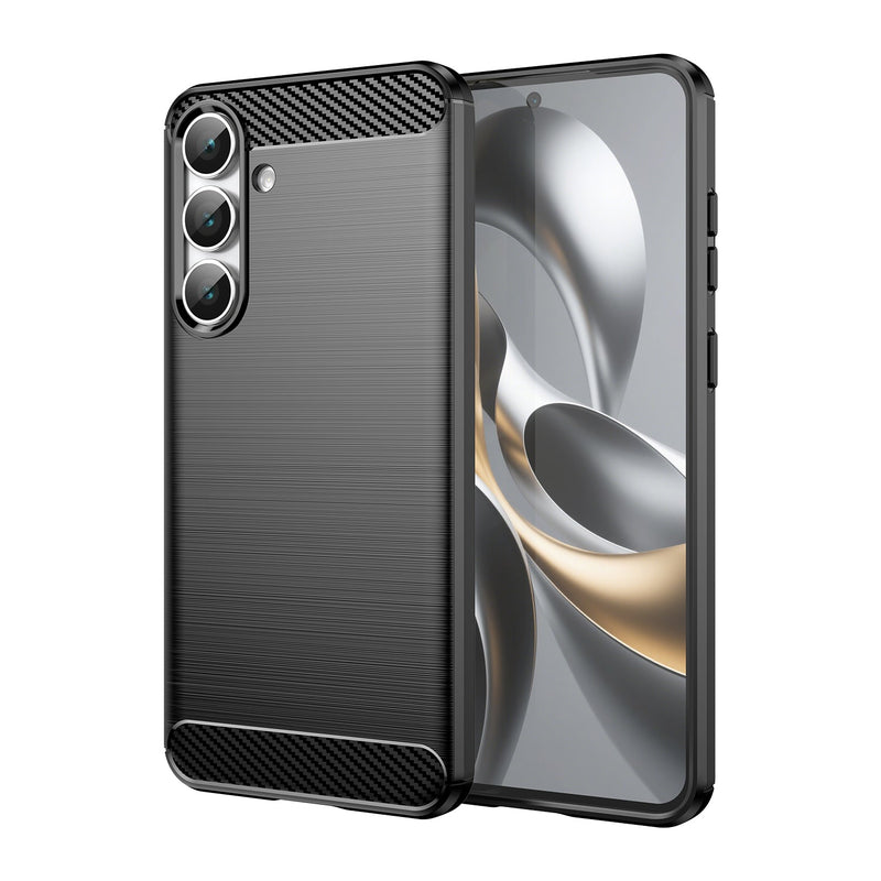 Samsung Galaxy S25FE Carbon Fibre Brushed Case [Black]