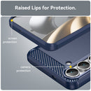 Samsung S25FE Carbon Fibre TPU Case Slim Shockproof Cover Navy