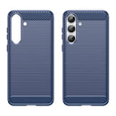 Samsung S25FE Carbon Fibre TPU Case Slim Shockproof Cover Navy