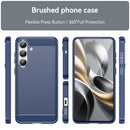 Samsung S25FE Carbon Fibre TPU Case Slim Shockproof Cover Navy