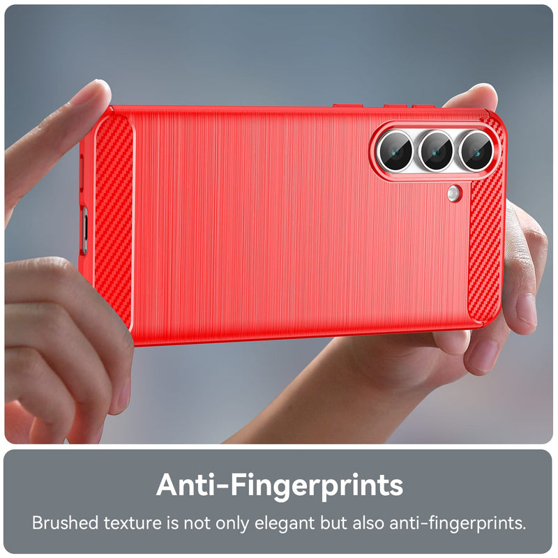 Samsung Galaxy S25FE Carbon Fibre Brushed Case [Red]
