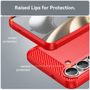 Samsung Galaxy S25FE Carbon Fibre Brushed Case [Red]