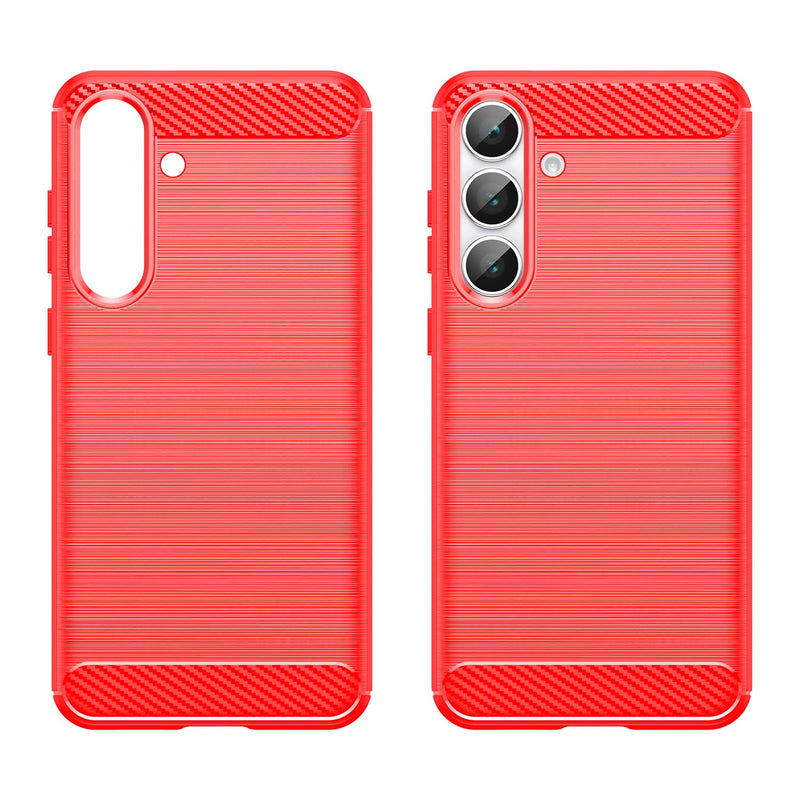 Samsung Galaxy S25FE Carbon Fibre Brushed Case [Red]