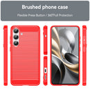 Samsung Galaxy S25FE Carbon Fibre Brushed Case [Red]