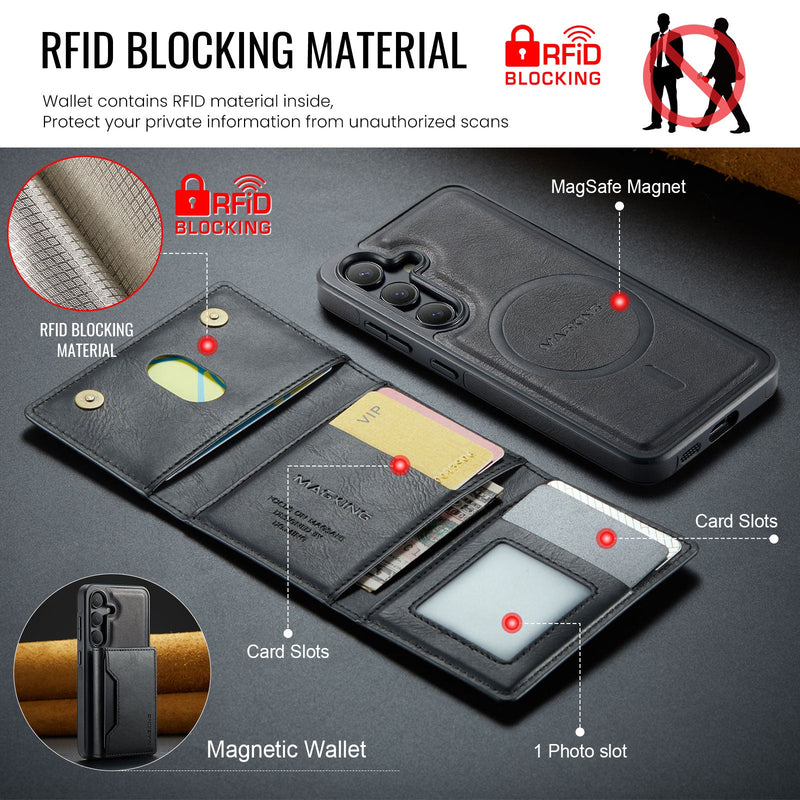 Samsung Galaxy S25FE DG.Ming MagSafe Wallet Case [Black]