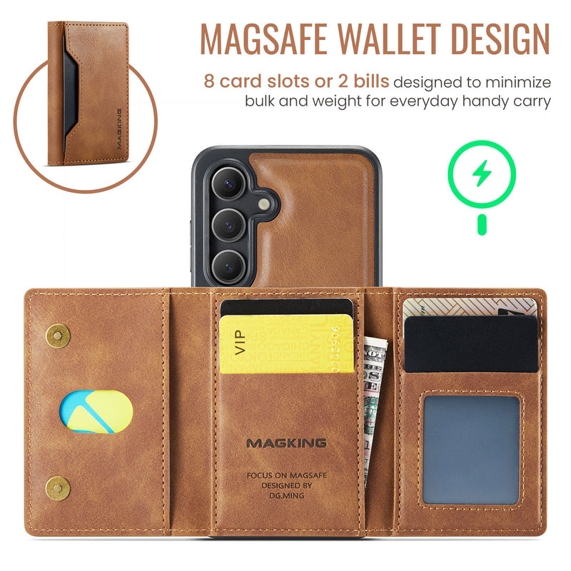 Samsung Galaxy S25FE DG.Ming MagSafe Wallet Case [Brown]