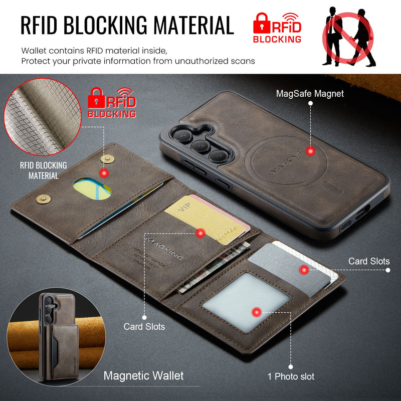 Samsung Galaxy S25FE DG.Ming MagSafe Wallet Case [Coffee]