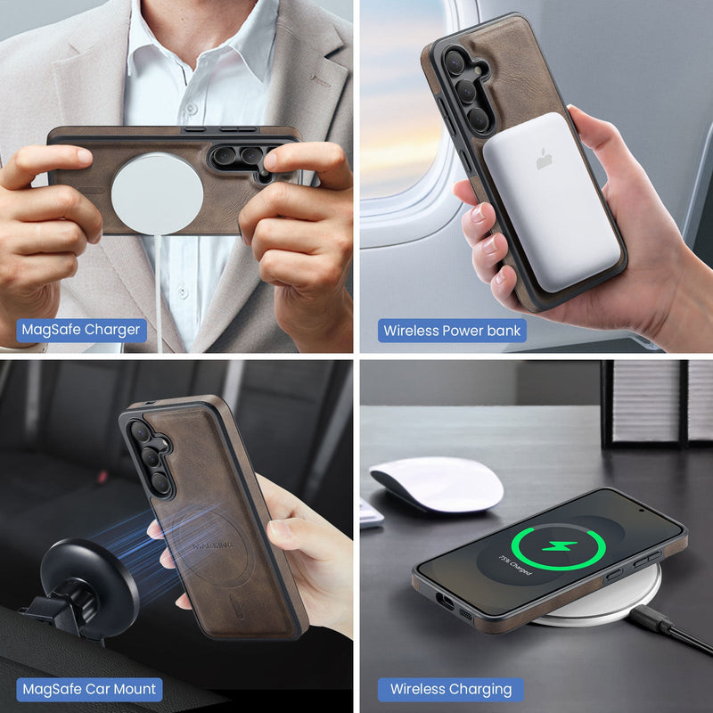 Samsung Galaxy S25FE DG.Ming MagSafe Wallet Case [Coffee]