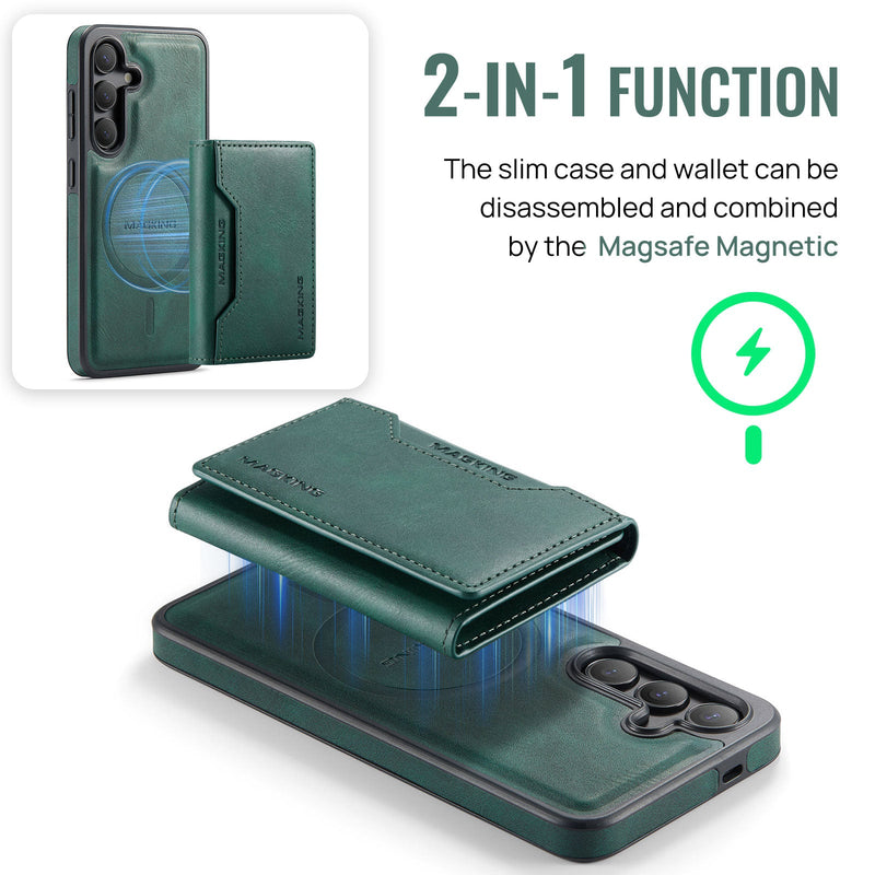 Samsung Galaxy S25FE DG.Ming MagSafe Wallet Case [Green]