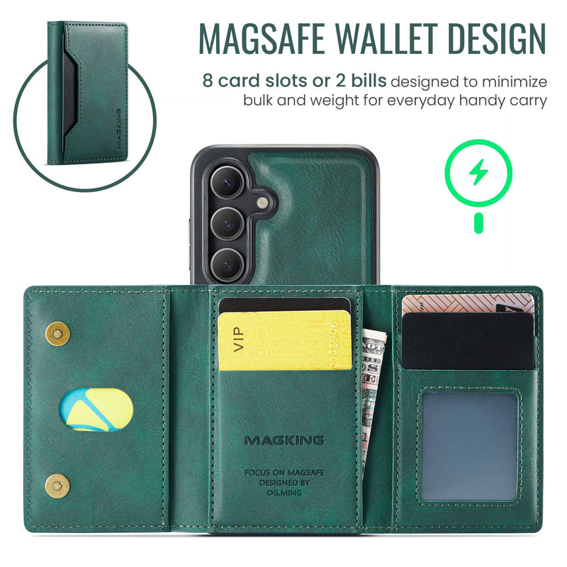 Samsung Galaxy S25FE DG.Ming MagSafe Wallet Case [Green]
