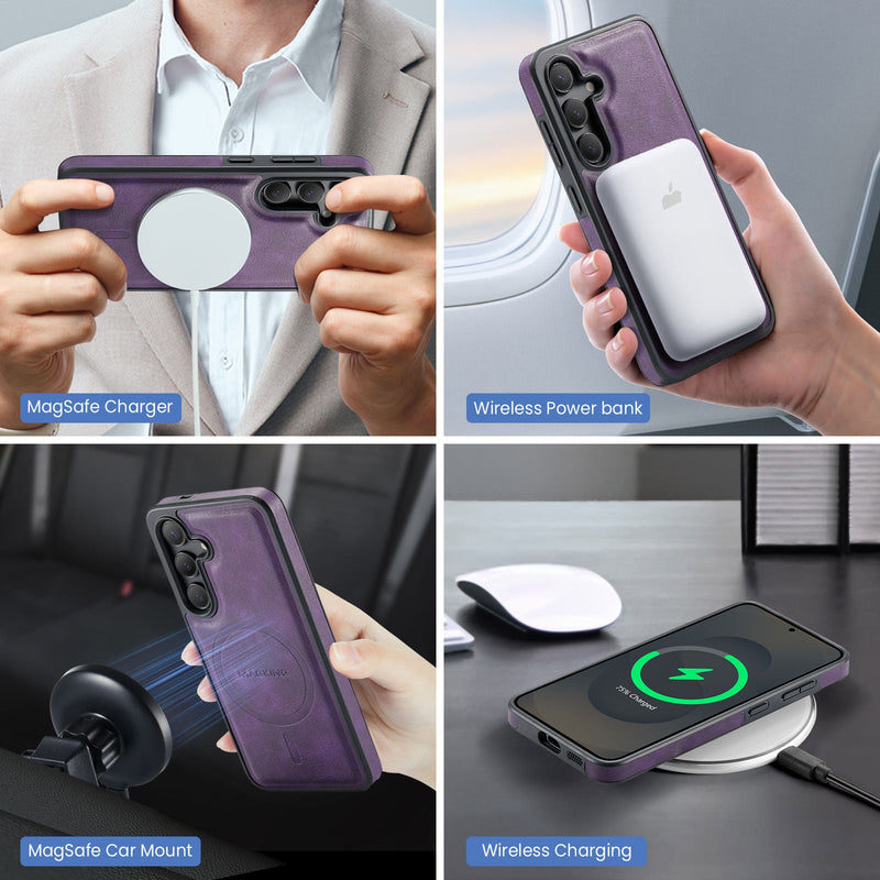 Samsung Galaxy S25FE DG.Ming MagSafe Wallet Case [Purple]