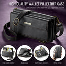 Samsung Galaxy S25 Ultra Crossbody Case with Strap, Card Slots & Zipper Pocket [Black]