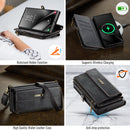 Samsung Galaxy S24 Ultra Crossbody Case with Strap, Card Slots & Zipper Pocket [Black]