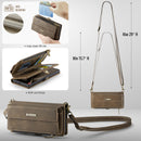Samsung Galaxy S24 Ultra Crossbody Case with Strap, Card Slots & Zipper Pocket [Coffee]
