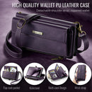 Samsung Galaxy S25 Ultra Crossbody Case with Strap, Card Slots & Zipper Pocket [Purple]