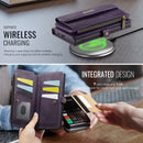 Samsung Galaxy S24 Ultra Crossbody Case with Strap, Card Slots & Zipper Pocket [Purple]
