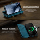 Samsung Galaxy S24 Ultra Crossbody Case with Strap, Card Slots & Zipper Pocket [Teal]
