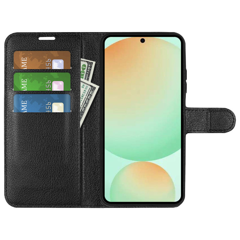Samsung Galaxy S25FE PU Wallet Case [Black]