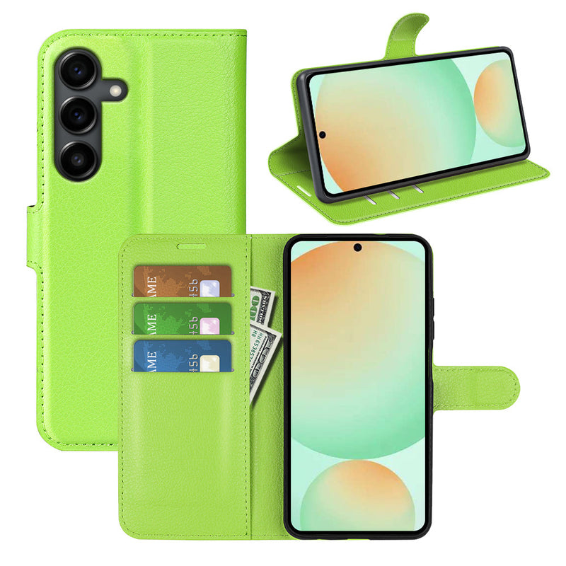 Samsung Galaxy S25FE PU Wallet Case [Green]