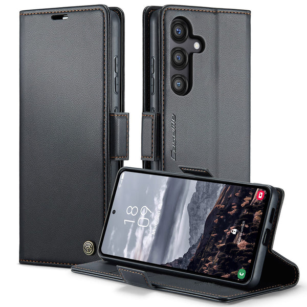 Samsung Galaxy S25FE CaseMe Retro Wallet Case [Black]