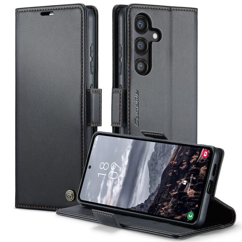 Samsung Galaxy S25FE CaseMe Retro Wallet Case [Black]