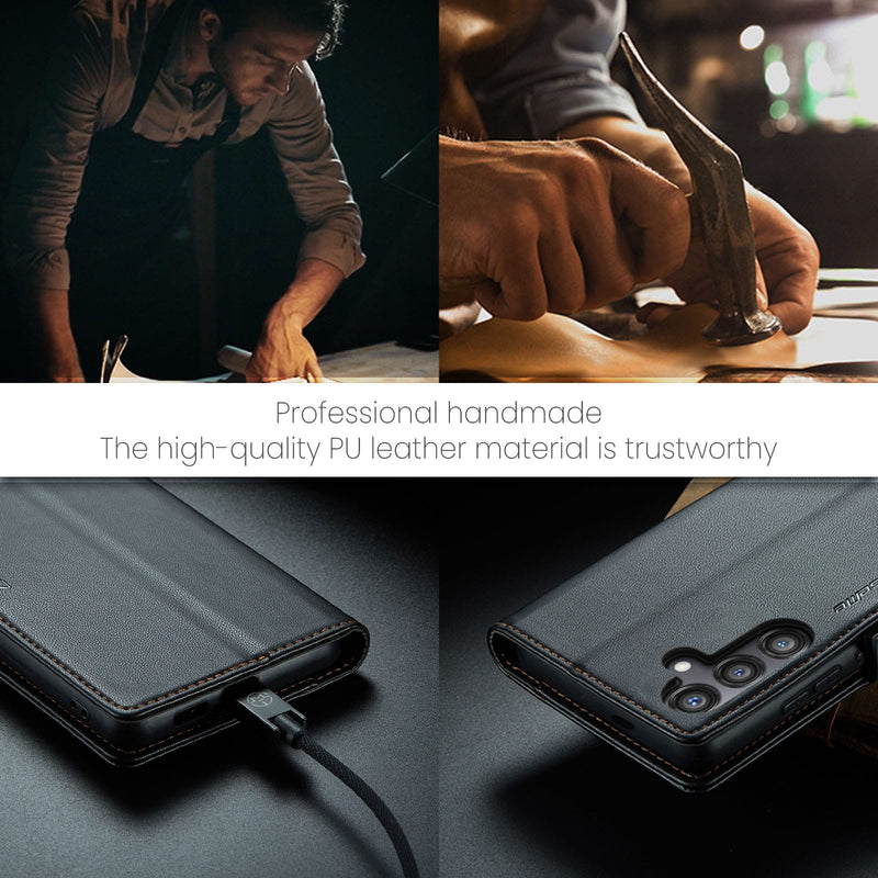 Samsung Galaxy S25FE CaseMe Retro Wallet Case [Black]