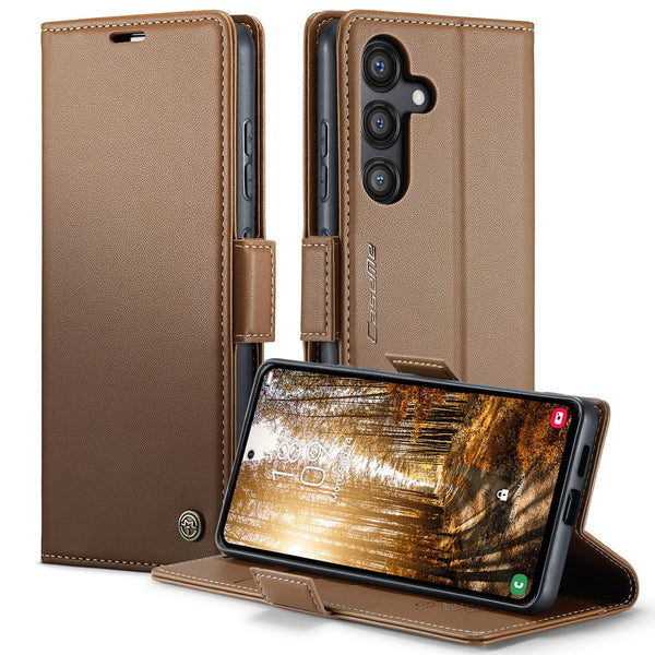 Samsung Galaxy S25FE CaseMe Retro Wallet Case [Brown]