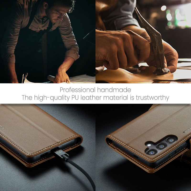 Samsung Galaxy S25FE CaseMe Retro Wallet Case [Brown]