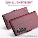 Samsung Galaxy S25FE CaseMe Retro Wallet Case [Maroon]