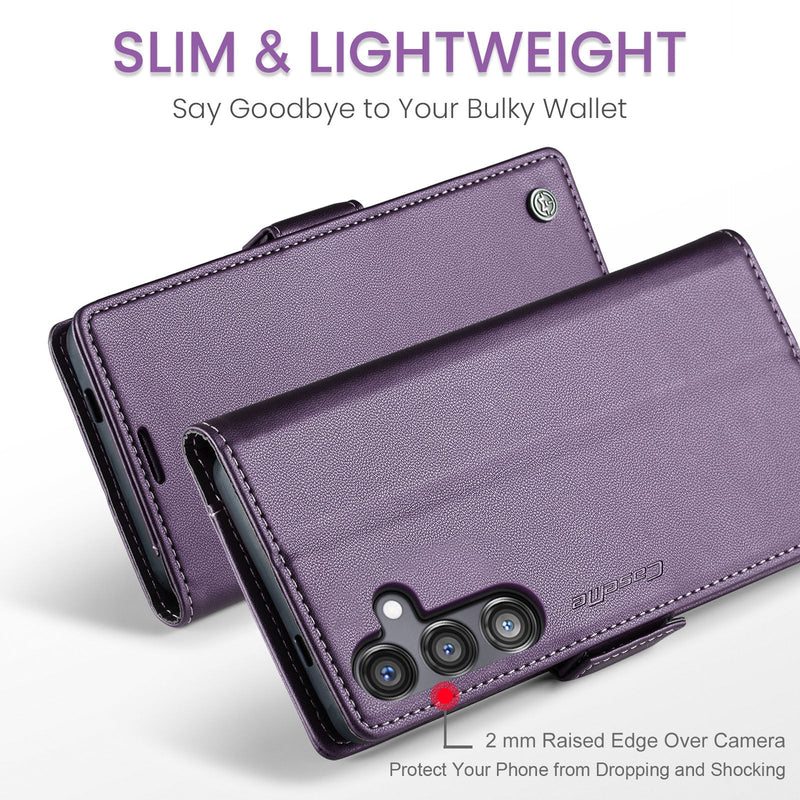 Samsung Galaxy S25FE CaseMe Retro Wallet Case [Purple]