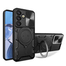 Samsung Galaxy S25FE Ring Kickstand Case w/ Camera Cover [Black]
