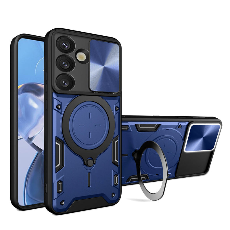 Samsung Galaxy S25FE Ring Kickstand Case w/ Camera Cover [Navy]