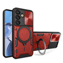 Samsung Galaxy S25FE Ring Kickstand Case w/ Camera Cover [Red]