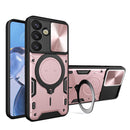 Samsung Galaxy S25FE Ring Kickstand Case w/ Camera Cover [Rose Gold]