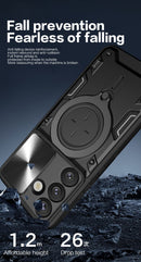 Samsung Galaxy S25FE Ring Kickstand Case w/ Camera Cover [Purple]