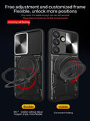 Samsung Galaxy S25FE Ring Kickstand Case w/ Camera Cover [Black]