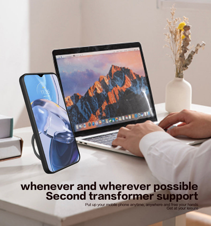 Samsung Galaxy S25FE Ring Kickstand Case w/ Camera Cover [Black]