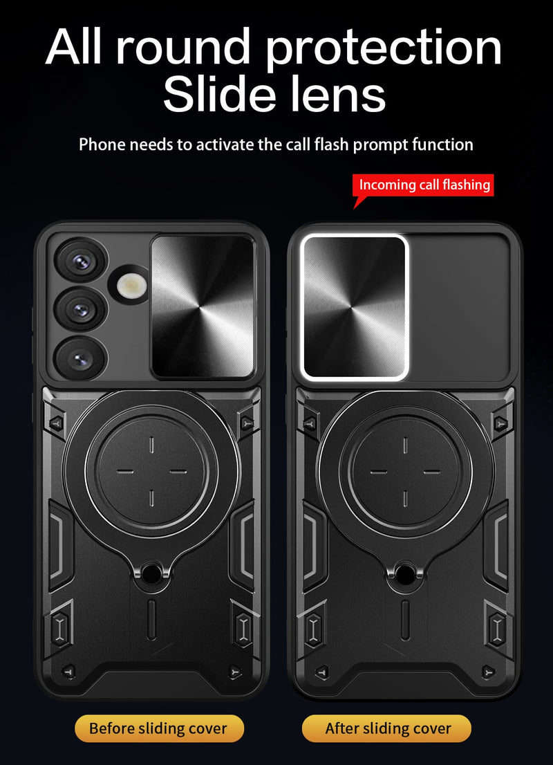 Samsung Galaxy S25FE Ring Kickstand Case w/ Camera Cover [Navy]