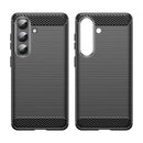 Samsung S26 Carbon Fibre TPU Case Slim Shockproof Cover Black