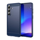 Samsung S26 Carbon Fibre TPU Case Slim Shockproof Cover Navy