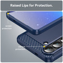 Samsung S26 Carbon Fibre TPU Case Slim Shockproof Cover Navy