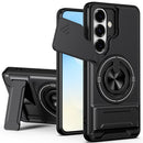 Samsung S26 Magnetic Ring Stand Case with Camera Slide Cover [Black]