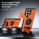 Samsung S26 Magnetic Ring Stand Case with Camera Slide Cover [Red]