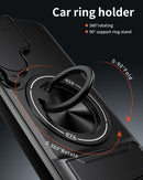 Samsung S26 Magnetic Ring Stand Case with Camera Slide Cover [Black]
