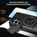 Samsung S26 Magnetic Ring Stand Case with Camera Slide Cover [Orange]