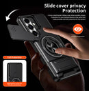 Samsung S26 Magnetic Ring Stand Case with Camera Slide Cover [Navy]